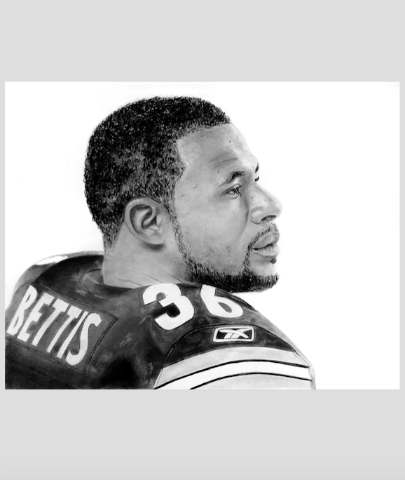 Jerome Bettis Closeup In Black Unsigned 16x20 Photo — TSEShop